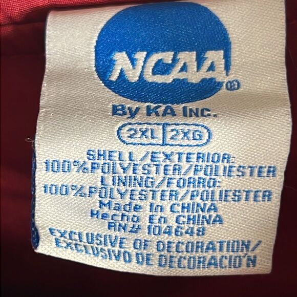 🏈🏈 Vintage OKLAHOMA SOONERS Pullover 1/4 Zip Mesh Lined Windbreaker Jacket 2XL - Picture 8 of 9